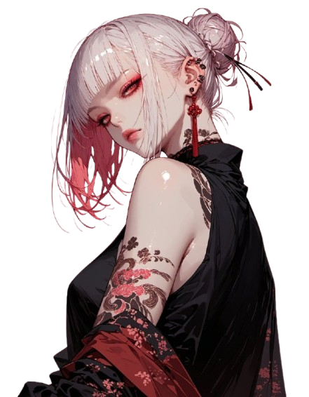 Illustrated character portrait